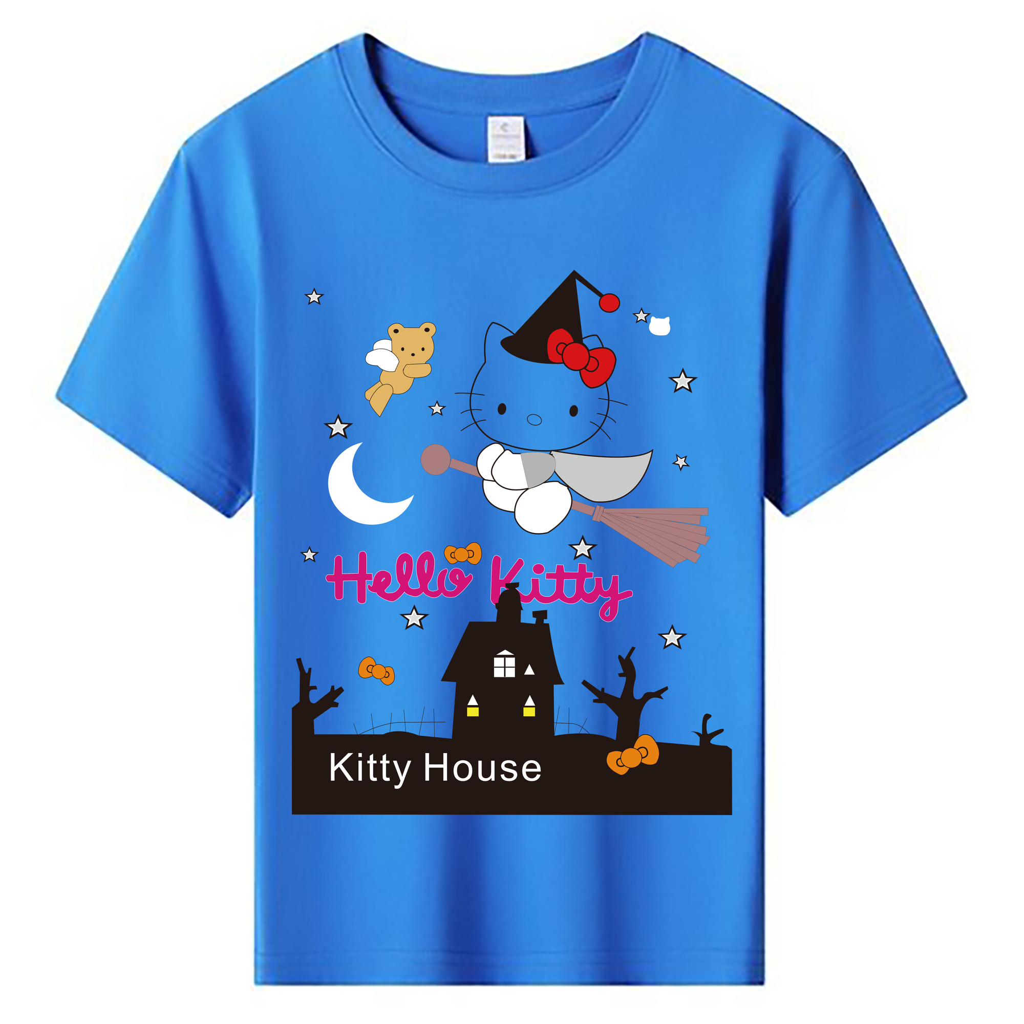 （画像用） Hello Kitty ハローキティ 綿100％キッズTシャツ（フロントプリント）